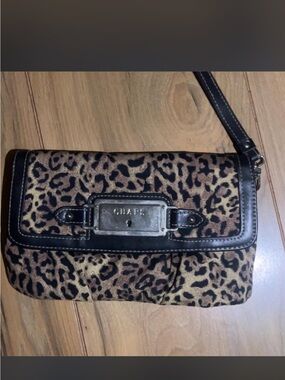 CHAPS Leopard-Print MINI Bag in Brown and Black
